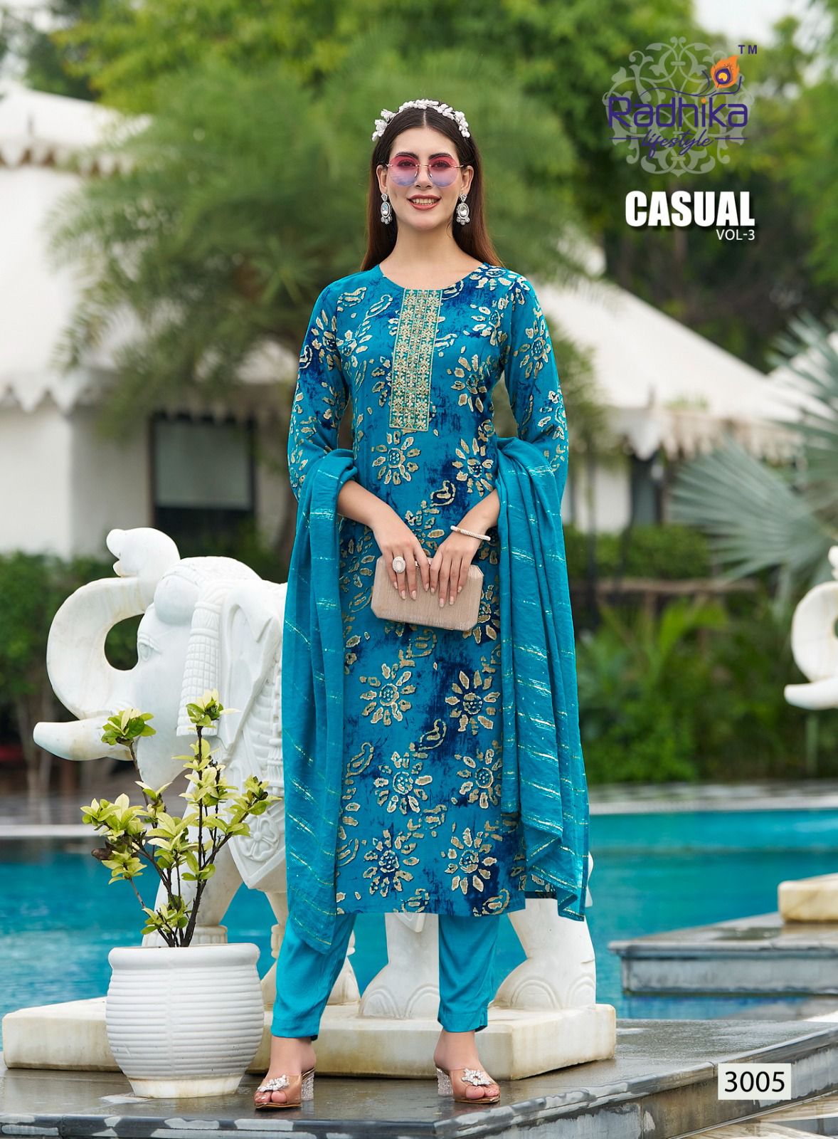 Casual Vol 3 By Radhika Rayon Printed Kurti With Bottom Dupatta Wholesale Price In Surat
